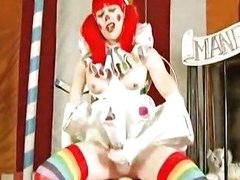 Shemale Clown Takes Huge Dildo At The Circus Tranny Porn Df